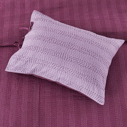 Hand Stitched Reversible Kantha Pillow Sham Pairs - mosswell.us