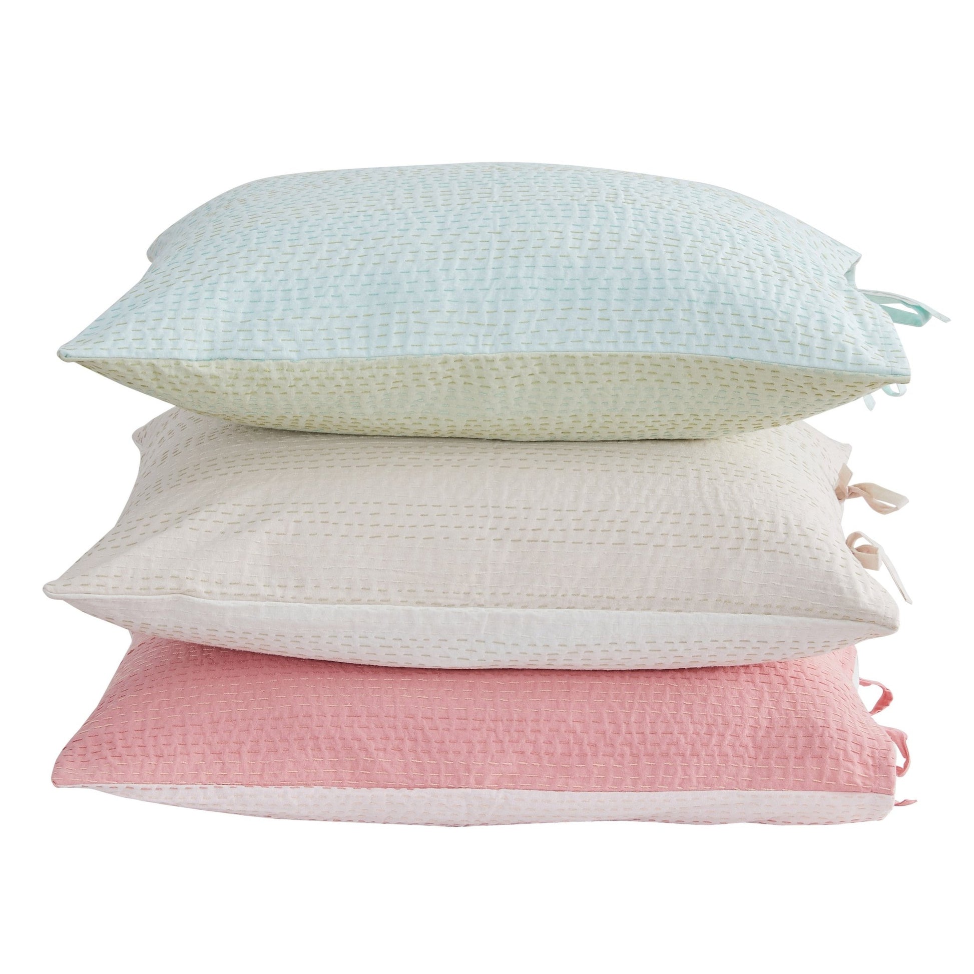 Hand Stitched Reversible Kantha Pillow Sham Pairs - mosswell.us