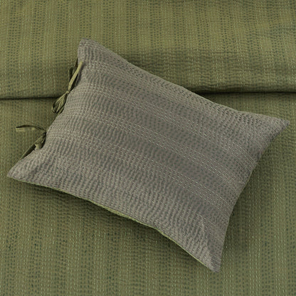 Hand Stitched Reversible Kantha Pillow Sham Pairs - mosswell.us