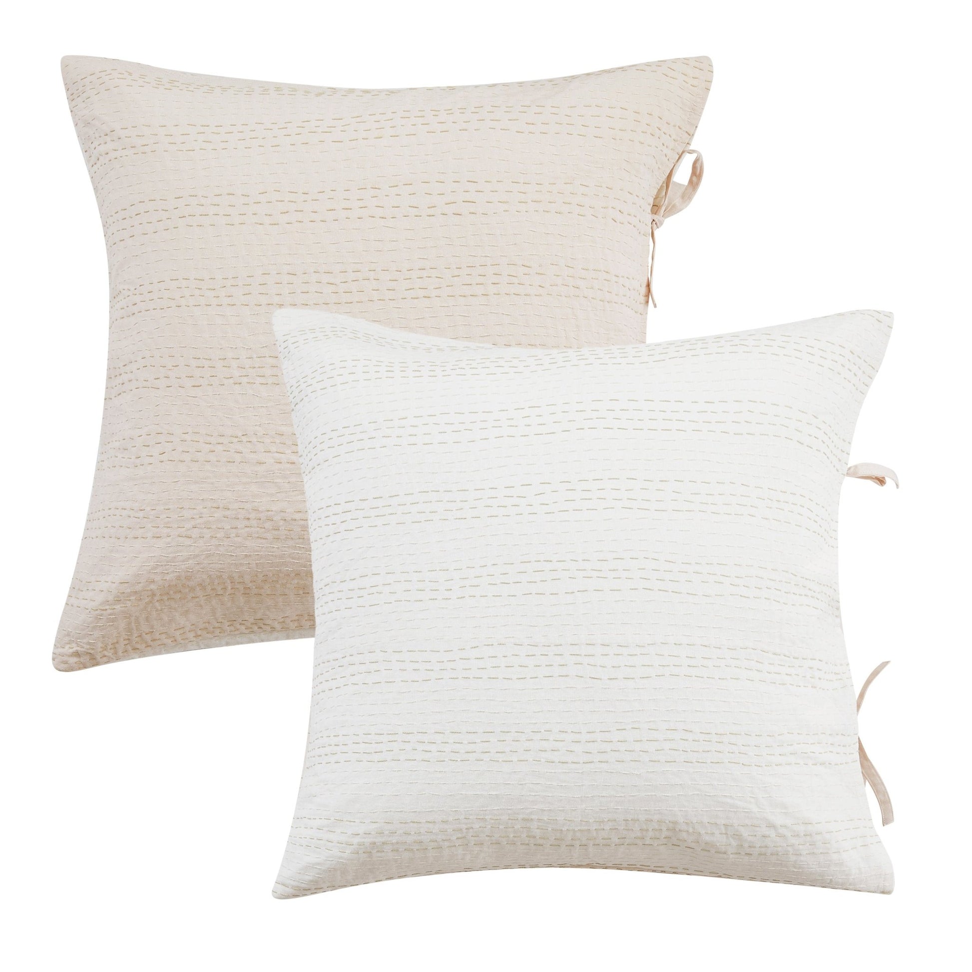 Hand Stitched Reversible Kantha Pillow Sham Pairs - mosswell.us