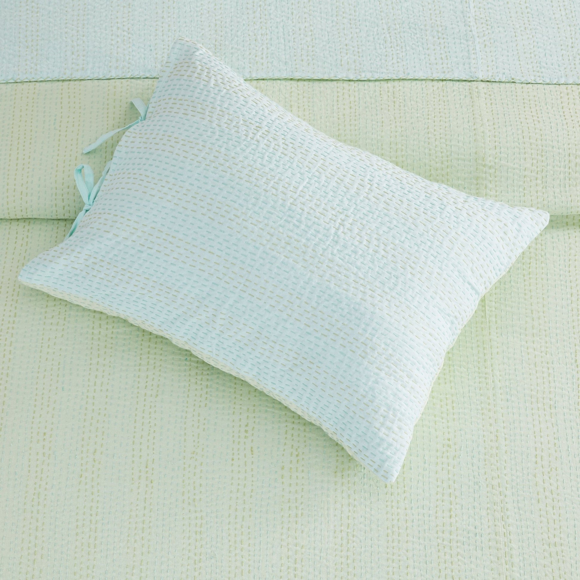 Hand Stitched Reversible Kantha Pillow Sham Pairs - mosswell.us