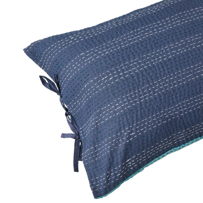 Hand Stitched Reversible Kantha Pillow Sham Pairs - mosswell.us