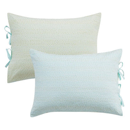 Hand Stitched Reversible Kantha Pillow Sham Pairs - mosswell.us