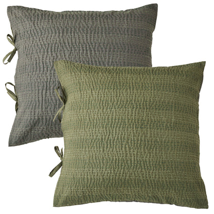 Hand Stitched Reversible Kantha Pillow Sham Pairs - mosswell.us