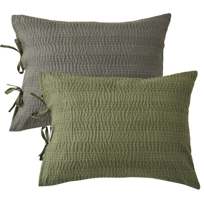 Hand Stitched Reversible Kantha Pillow Sham Pairs - mosswell.us