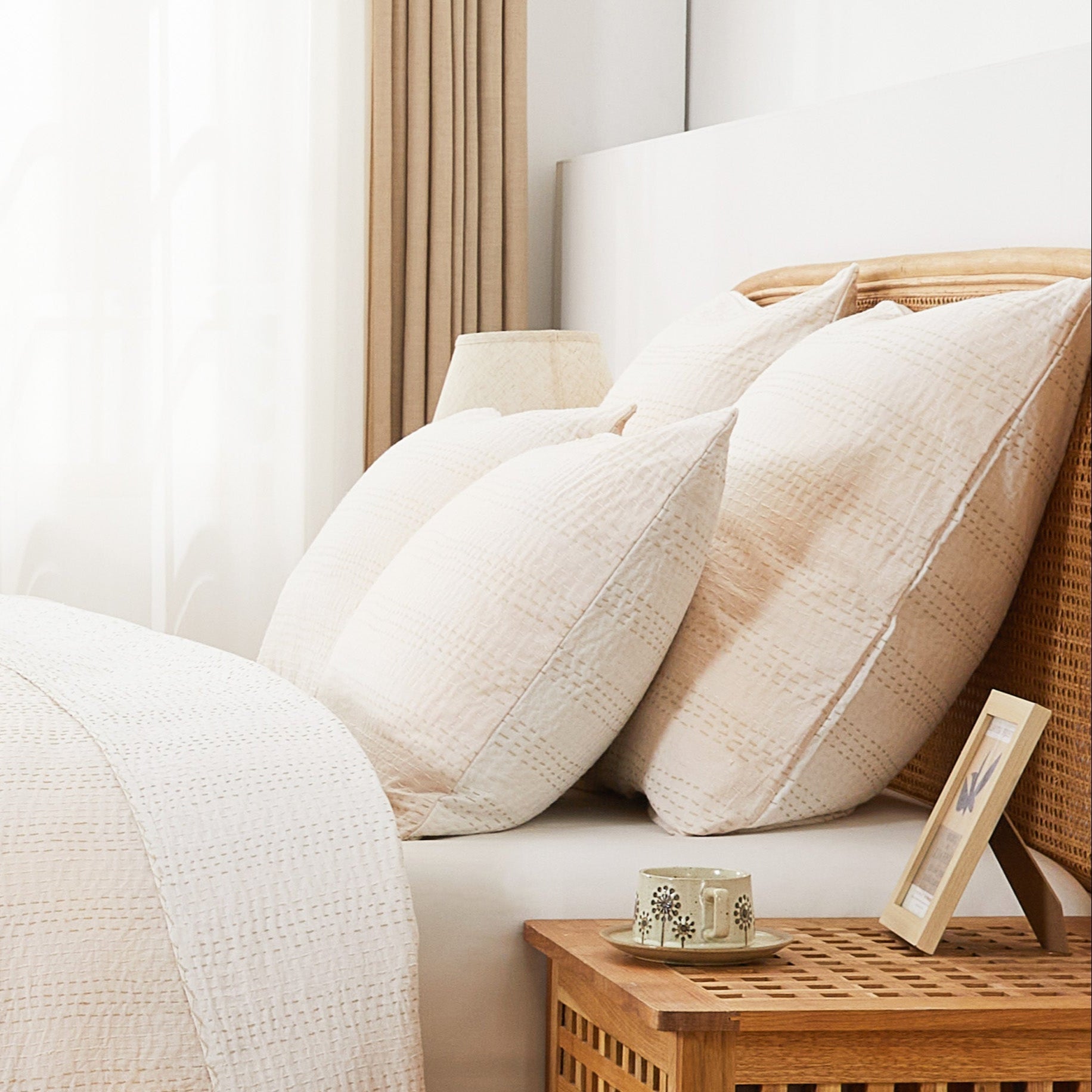 Hand Stitched Reversible Kantha Pillow Sham Pairs - mosswell.us