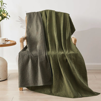 Hand Stitched Reversible Kantha Throws - mosswell.us