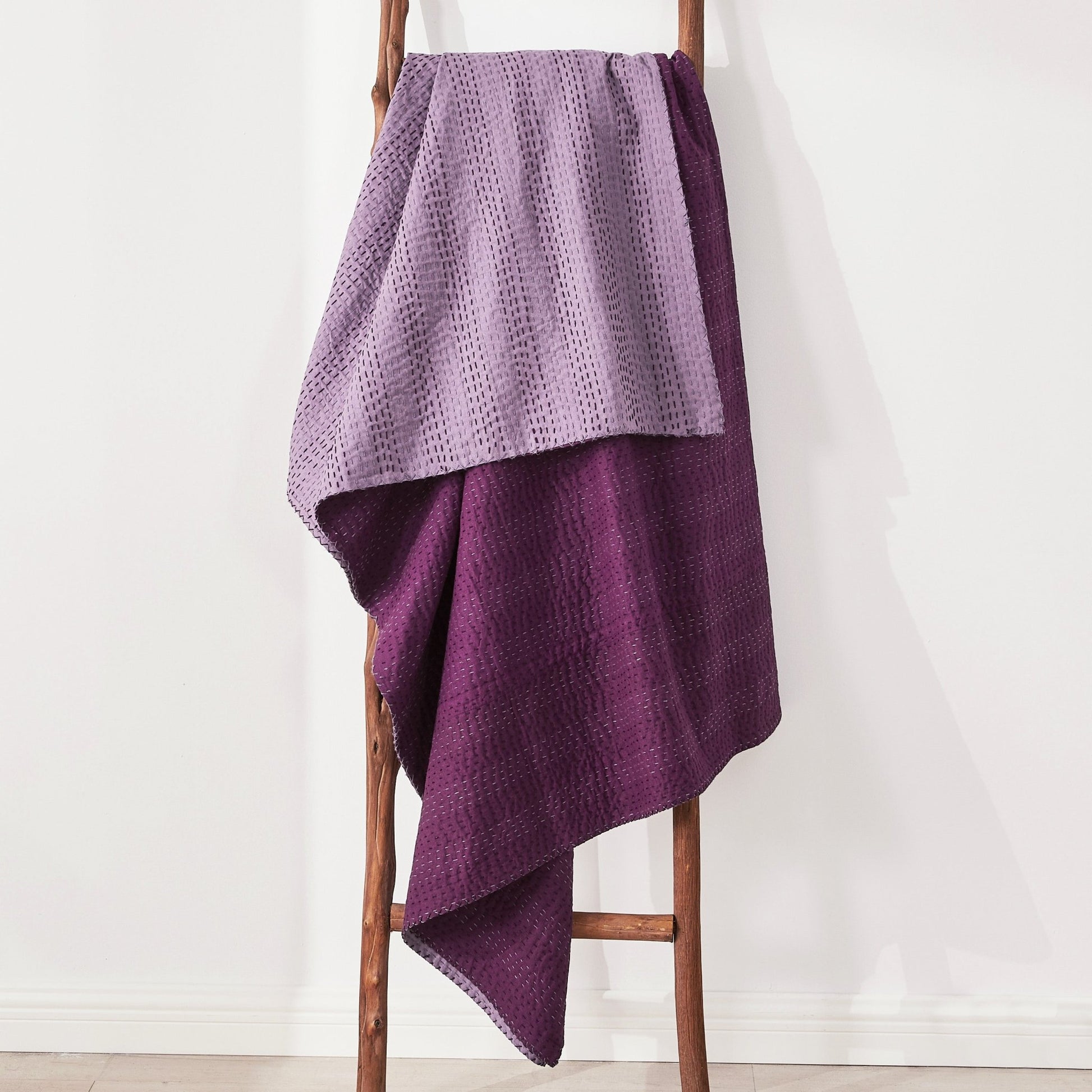 Hand Stitched Reversible Kantha Throws - mosswell.us