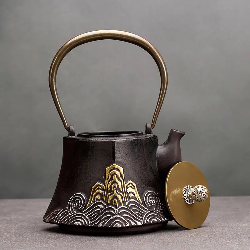 Handcrafted Japanese Cast Iron Teapot for Tea Ceremony - mosswell.us