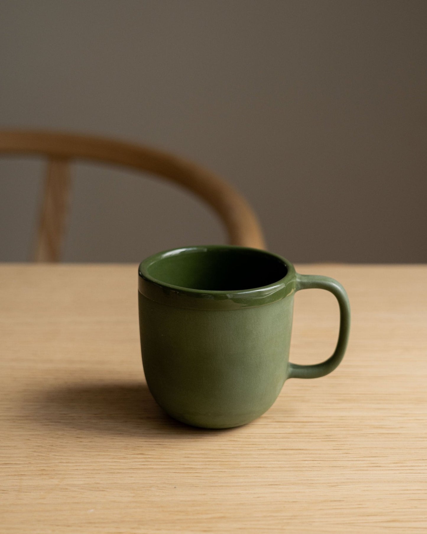 Handmade Porcelain Coffee Mug. Green - mosswell.us
