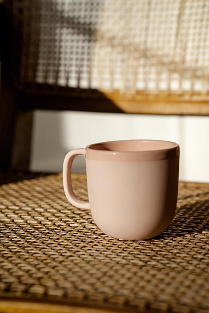 Handmade Porcelain Coffee Mug. Powder Pink - mosswell.us
