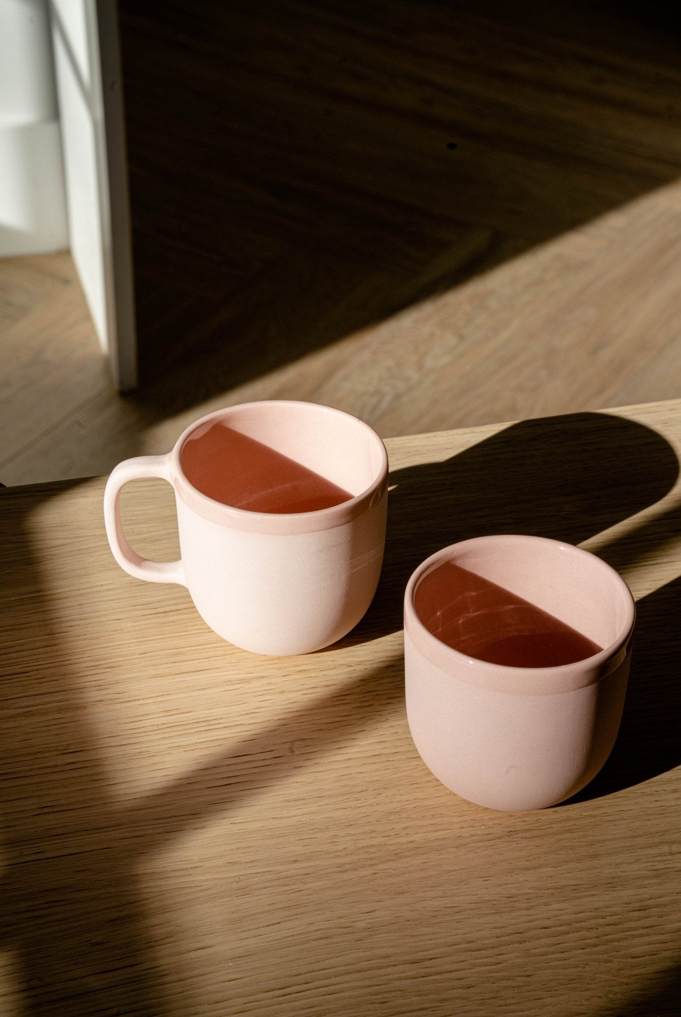 Handmade Porcelain Coffee Mug. Powder Pink - mosswell.us