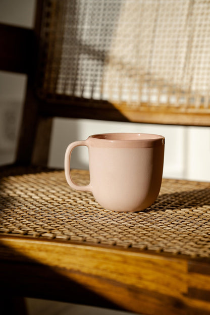 Handmade Porcelain Coffee Mug. Powder Pink - mosswell.us