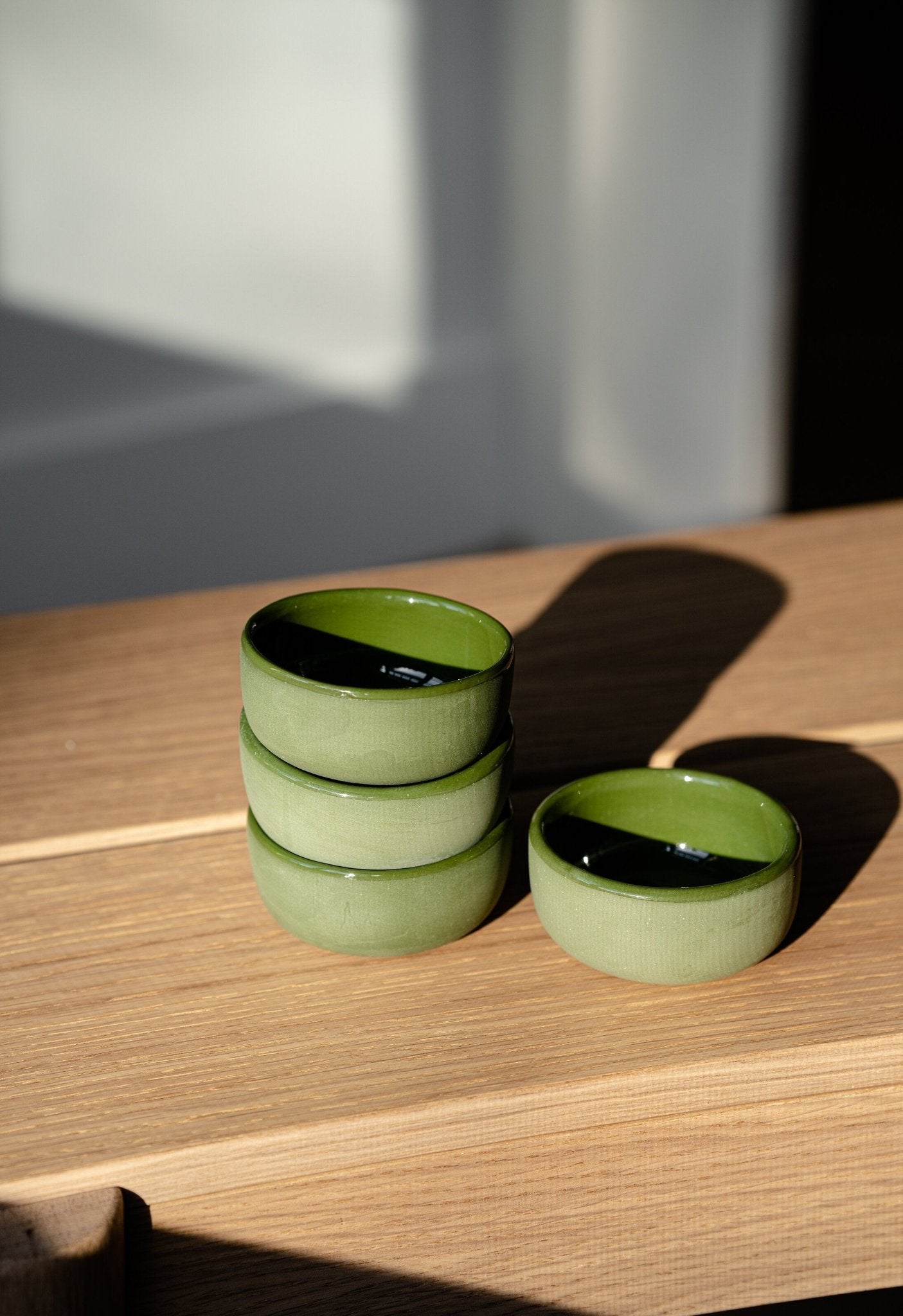 Handmade Porcelain Pinch Bowl. Green - mosswell.us