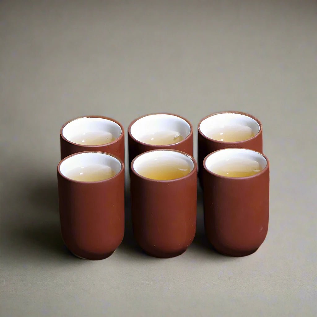 Handmade Purple Clay Tea Cup Set for Kung Fu Tea - mosswell.us
