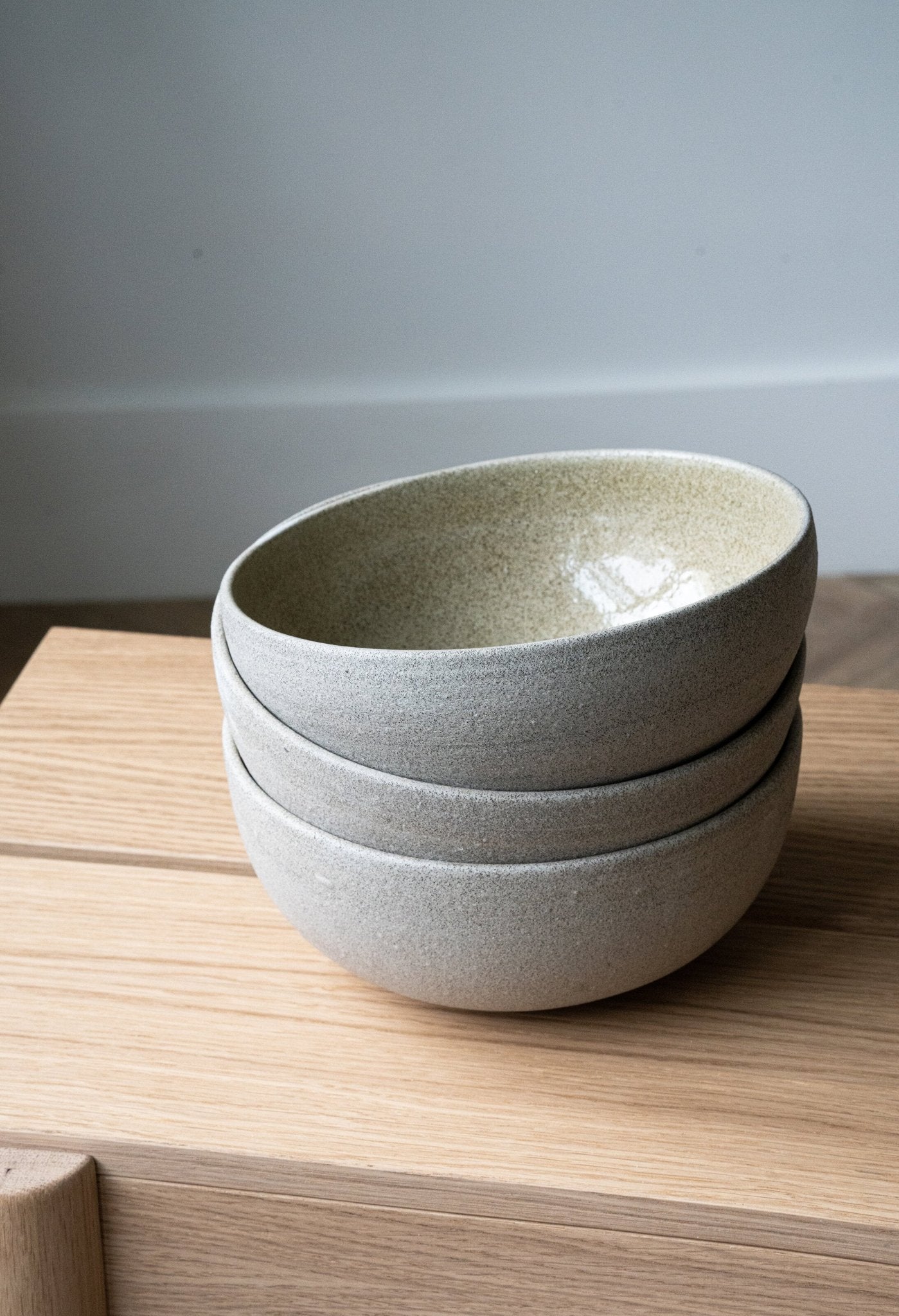 Handmade Stoneware Ramen Bowl - Concrete - mosswell.us