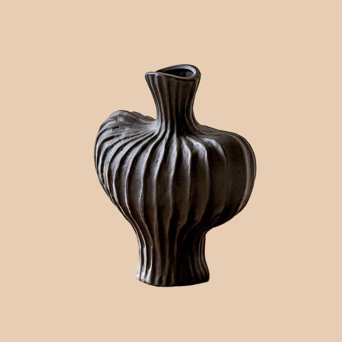 Handmade Wabi Sabi Ceramic Pottery Vase - Red / Black / White