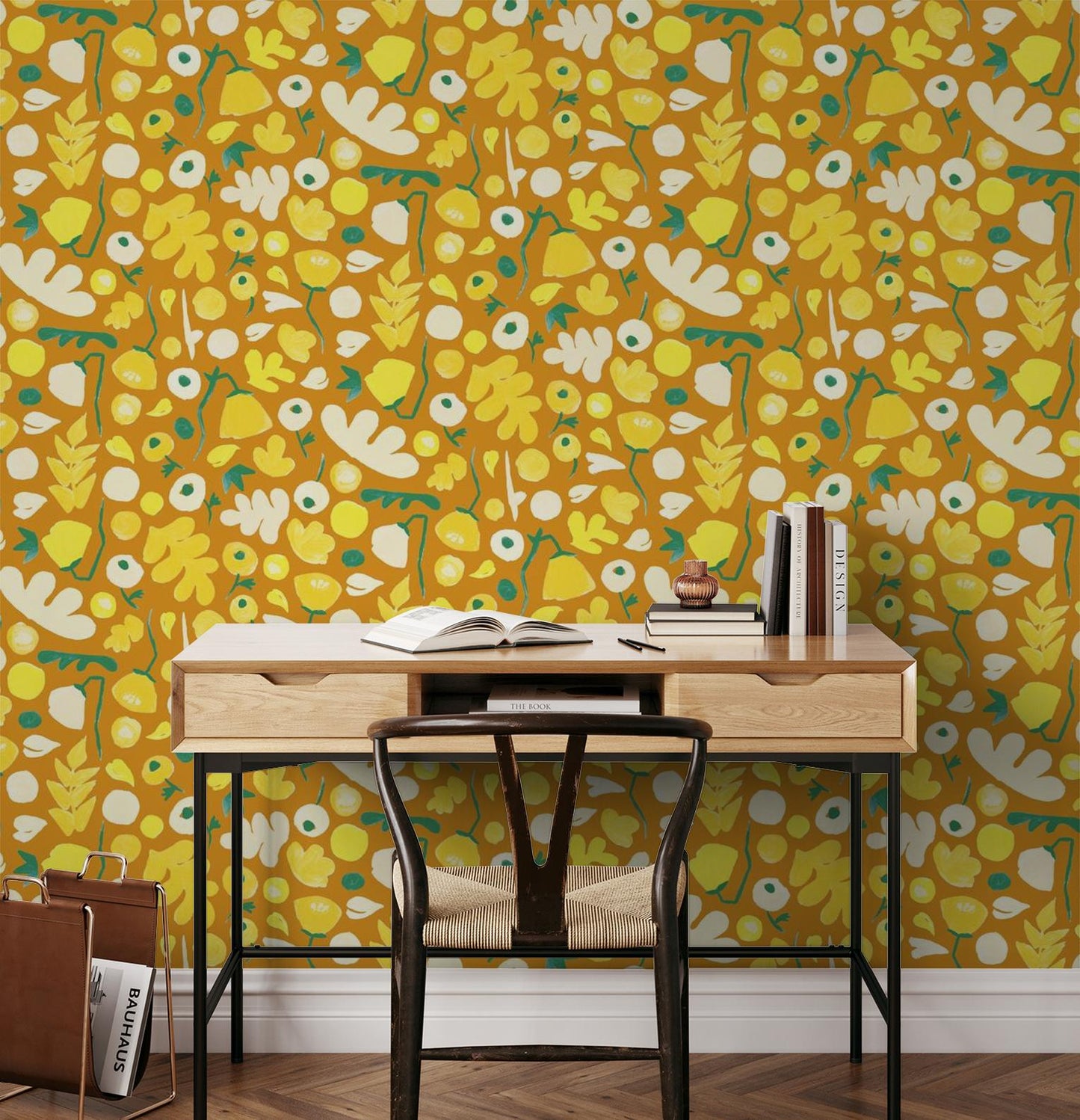 Henri Floral Wallpaper, merigold - mosswell.us