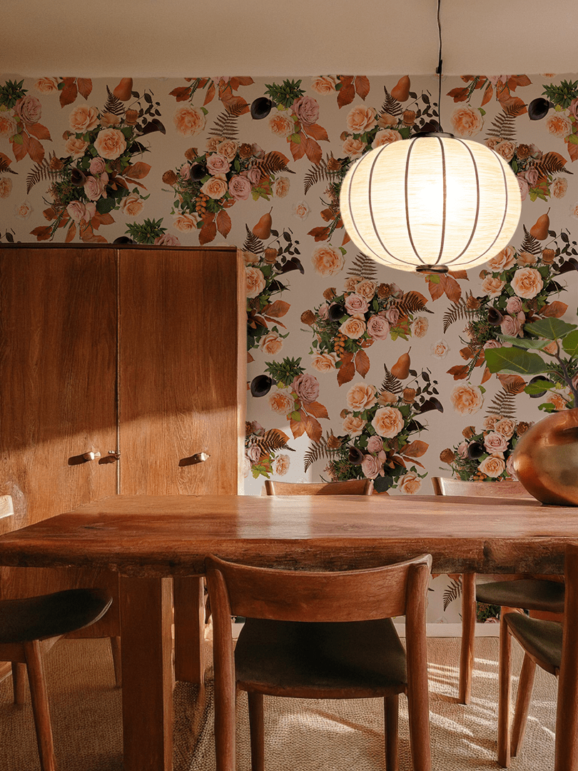 Honey & Poppies Wallpaper, off - white - mosswell.us