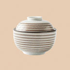 INS Net Red Underglaze Japanese Ceramic Rice Bowl