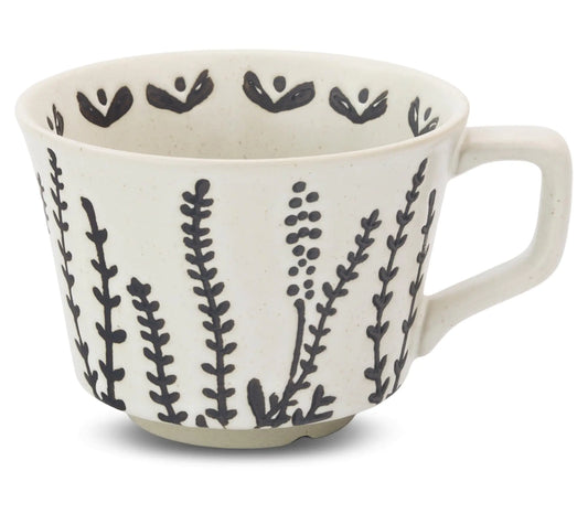 LINVIA Ceramic Coffee Mug 12 oz Novelty Unique Teacup with Large Handle Stoneware Cup for Tea Mocha Latte Cappuccino Espresso (1 Pack Grass)