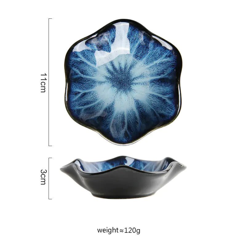 Japanese Ceramic Lotus Dinnerware Set for Restaurants - mosswell.us