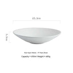 Japanese Ceramic Salad Bowl with Bamboo Hat Design - mosswell.us