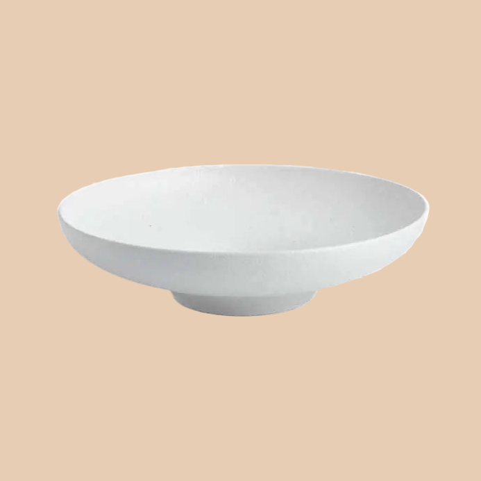 Japanese Ceramic Salad Bowl with Bamboo Hat Design