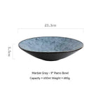 Japanese Ceramic Salad Bowl with Bamboo Hat Design - mosswell.us