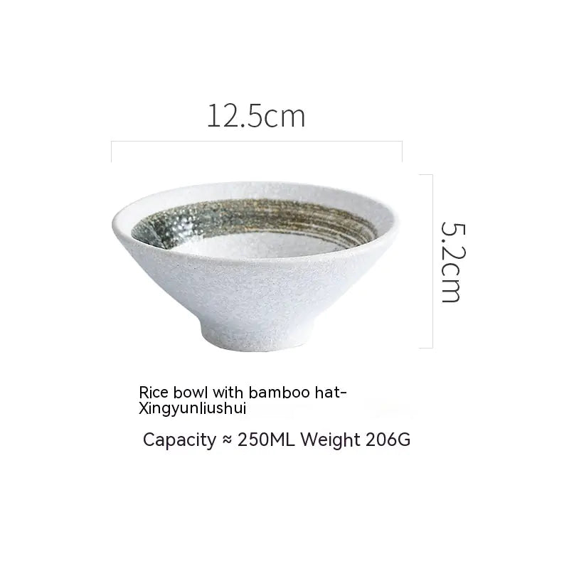 Japanese Ceramic Speaker Rice Bowl for Home Use - mosswell.us