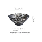 Japanese Ceramic Speaker Rice Bowl for Home Use - mosswell.us