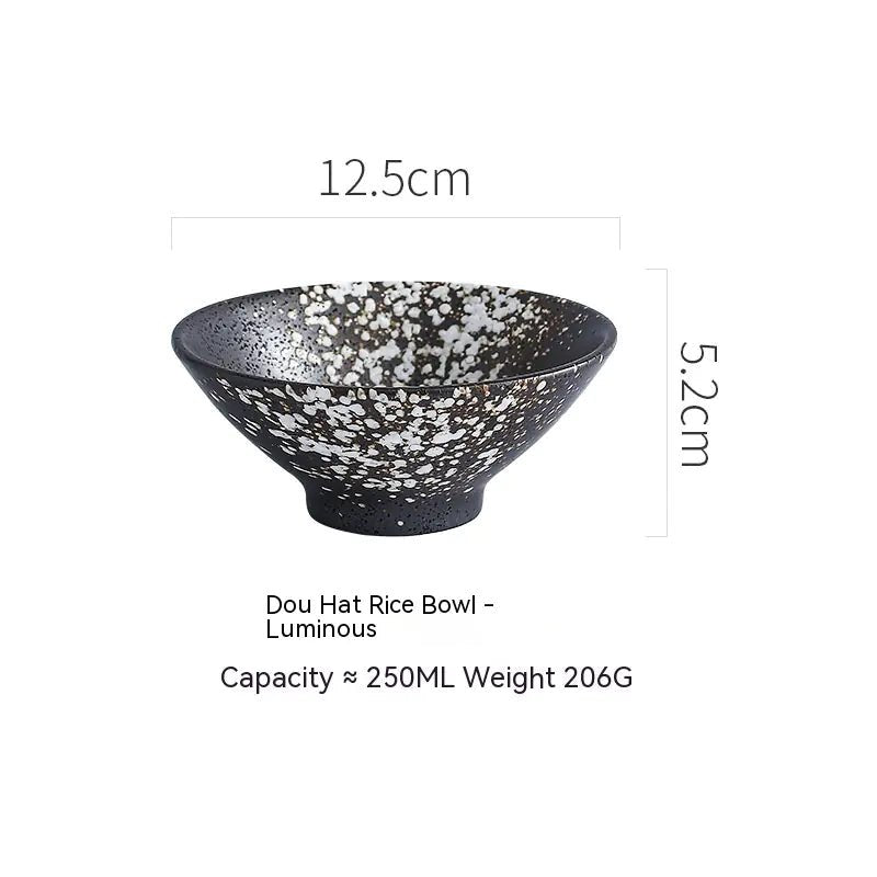 Japanese Ceramic Speaker Rice Bowl for Home Use - mosswell.us