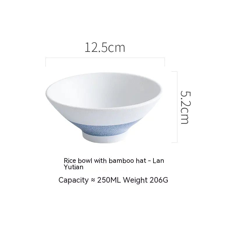 Japanese Ceramic Speaker Rice Bowl for Home Use - mosswell.us