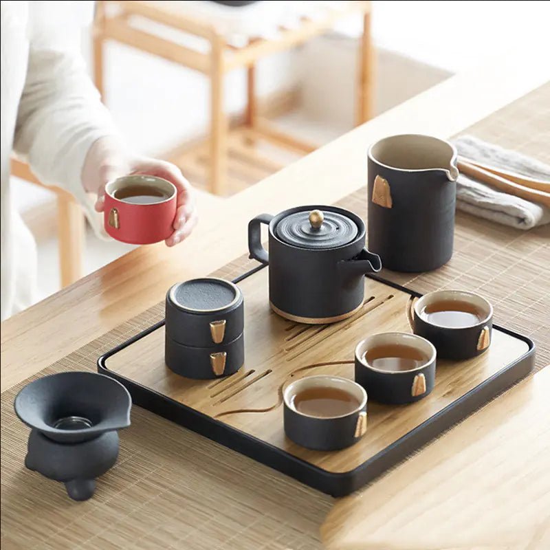 Japanese Ceramic Tea Set with Custom Logo Gift Box - mosswell.us