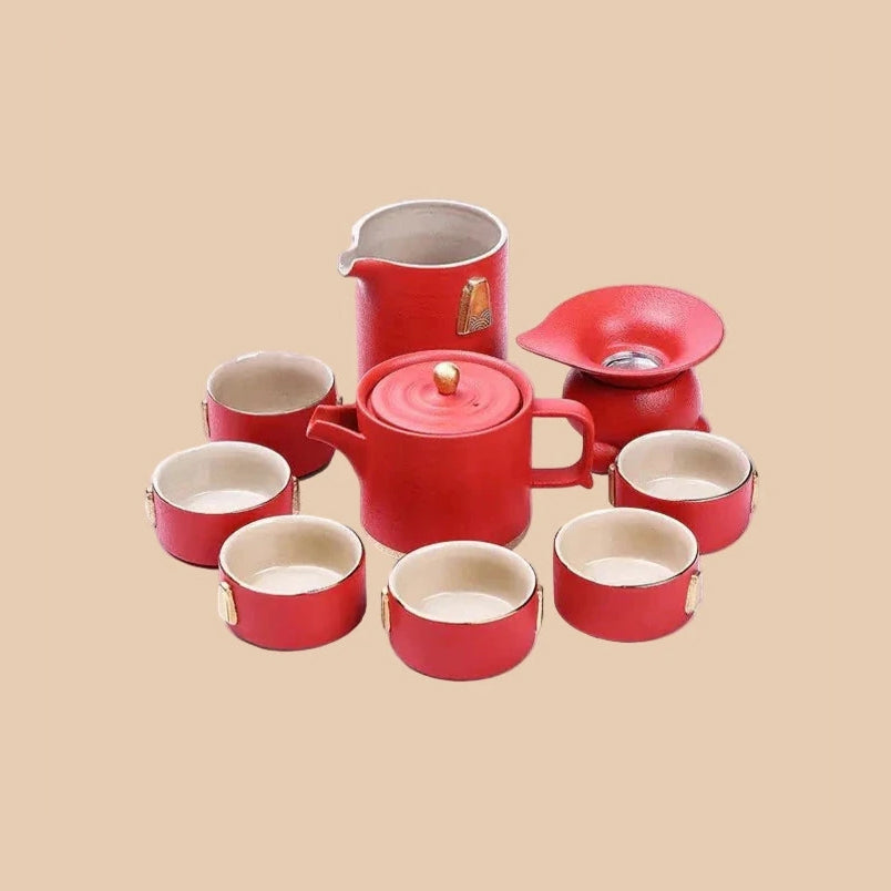 Japanese Ceramic Tea Set with Custom Logo Gift Box