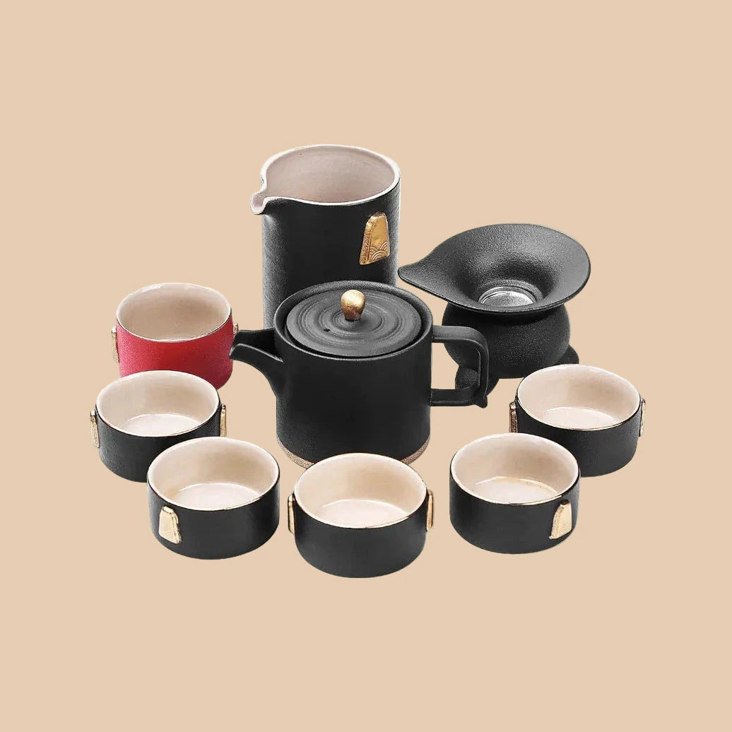 Japanese Ceramic Tea Set with Custom Logo Gift Box