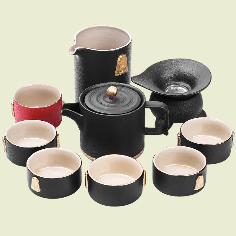 Japanese Ceramic Tea Set with Custom Logo Gift Box - mosswell.us