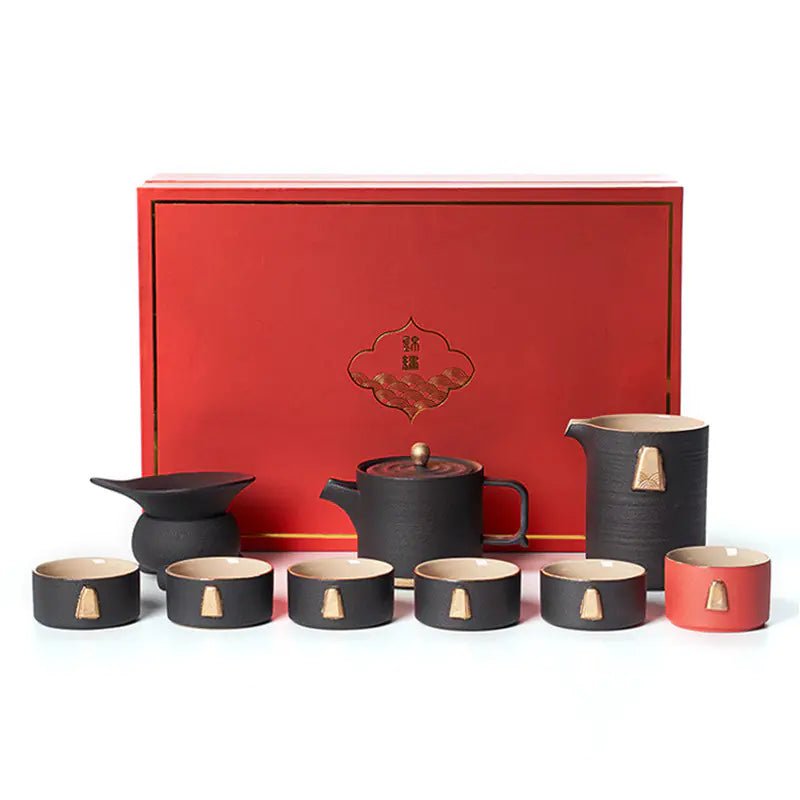 Japanese Ceramic Tea Set with Custom Logo Gift Box - mosswell.us