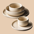 Japanese Stoneware Sesame Glaze Tableware Set