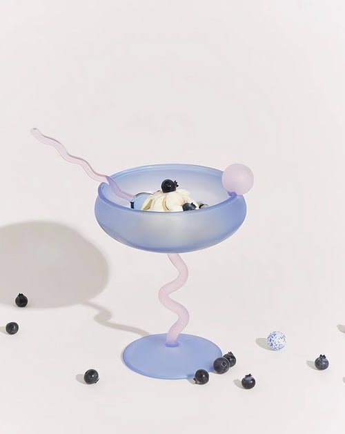 Jelly Bean Wine Glass - Whimsical Eclectic Dopamine Cocktail Coupe - mosswell.us
