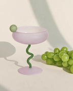 Jelly Bean Wine Glass - Whimsical Eclectic Dopamine Cocktail Coupe - mosswell.us