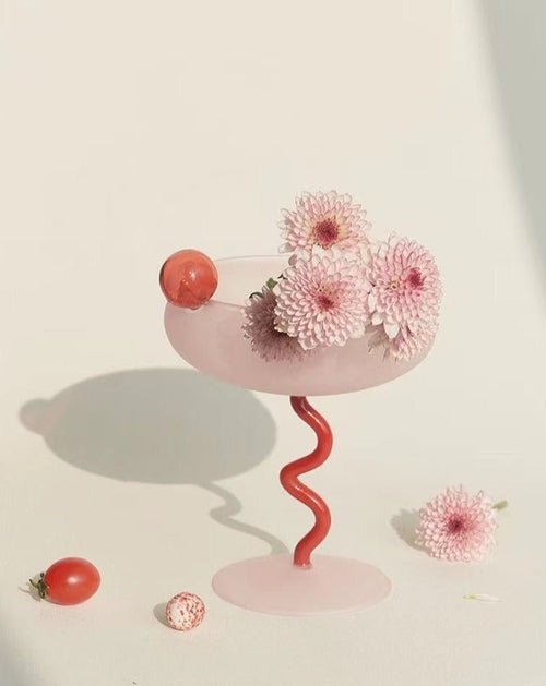 Jelly Bean Wine Glass - Whimsical Eclectic Dopamine Cocktail Coupe - mosswell.us