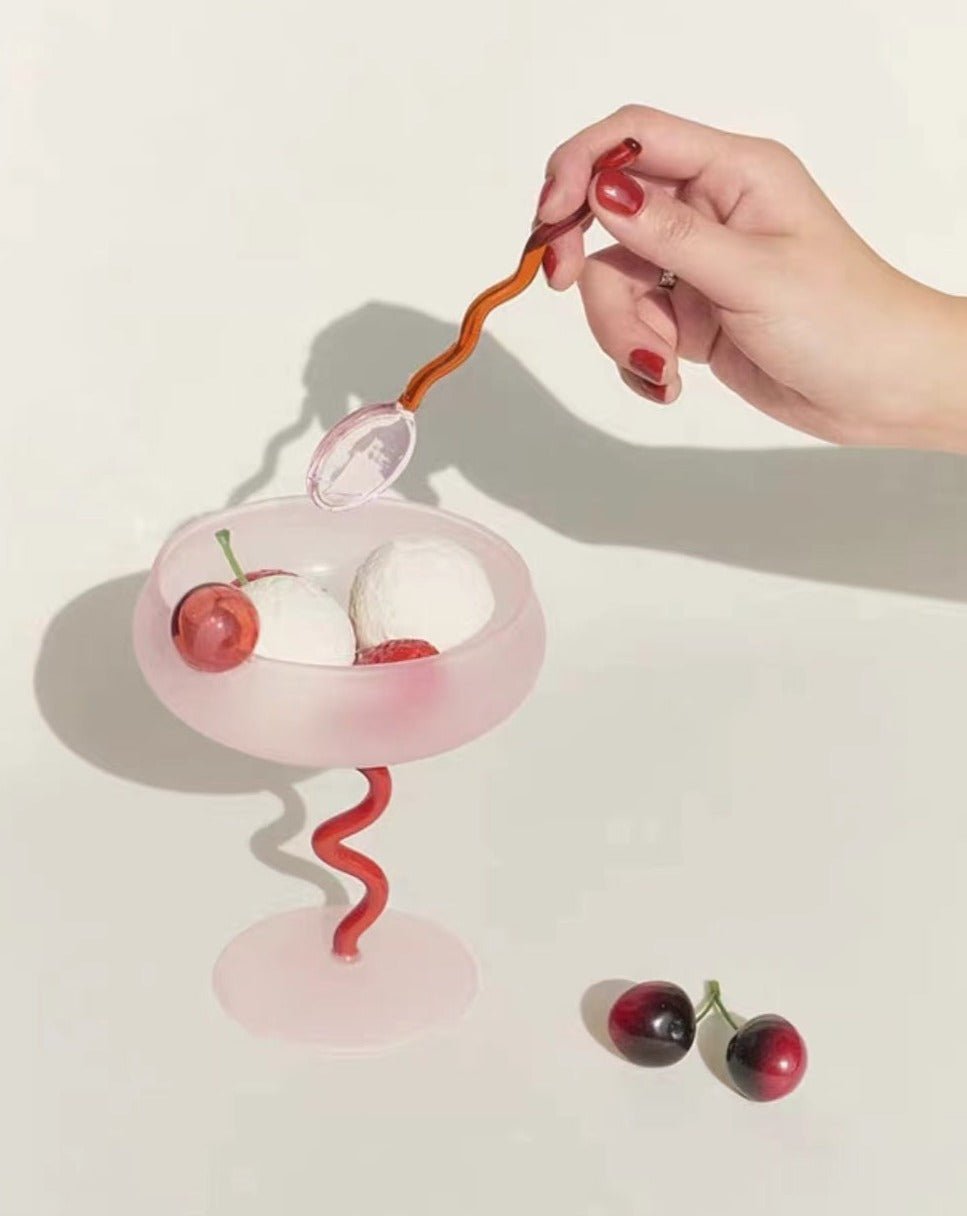 Jelly Bean Wine Glass - Whimsical Eclectic Dopamine Cocktail Coupe - mosswell.us