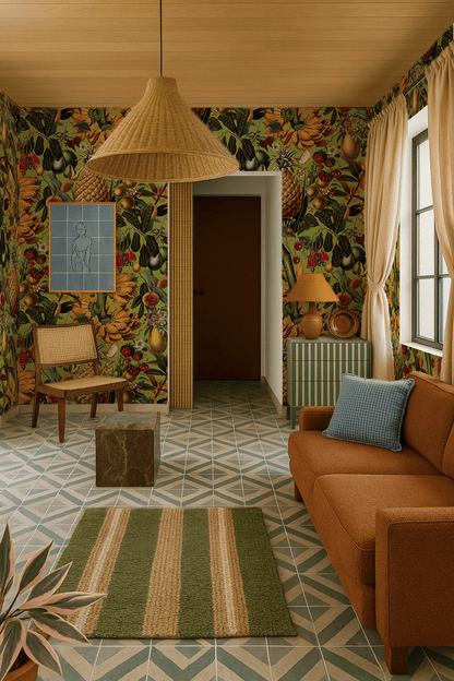 Juicy Fruit Wallpaper, chartreuse - mosswell.us