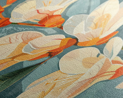 Light Cream Magnolia Blooms On Abstract Background Skinny Art Tall Art Framed Canvas Print Japanese Style Art Ukiyo - e Art Wood Block Print Delicate Decorative - mosswell.us
