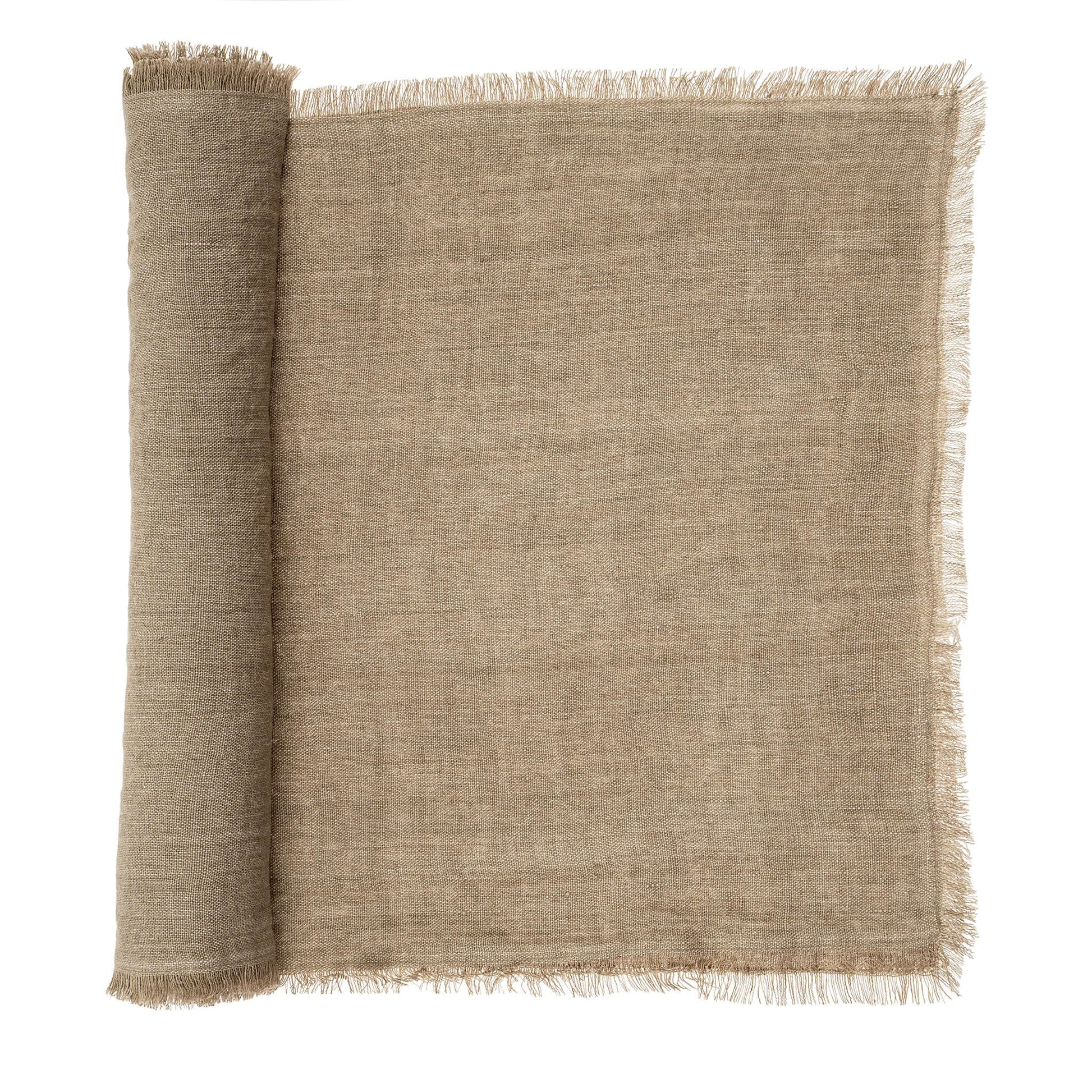 Lina Linen Runner, Sand - mosswell.us