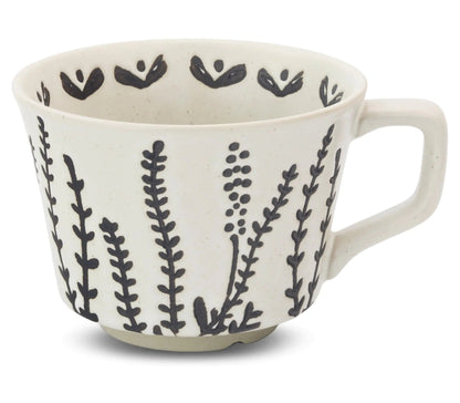 LINVIA Ceramic Coffee Mug 12 oz Novelty Unique Teacup with Large Handle Stoneware Cup for Tea Mocha Latte Cappuccino Espresso (1 Pack Grass) - mosswell.us