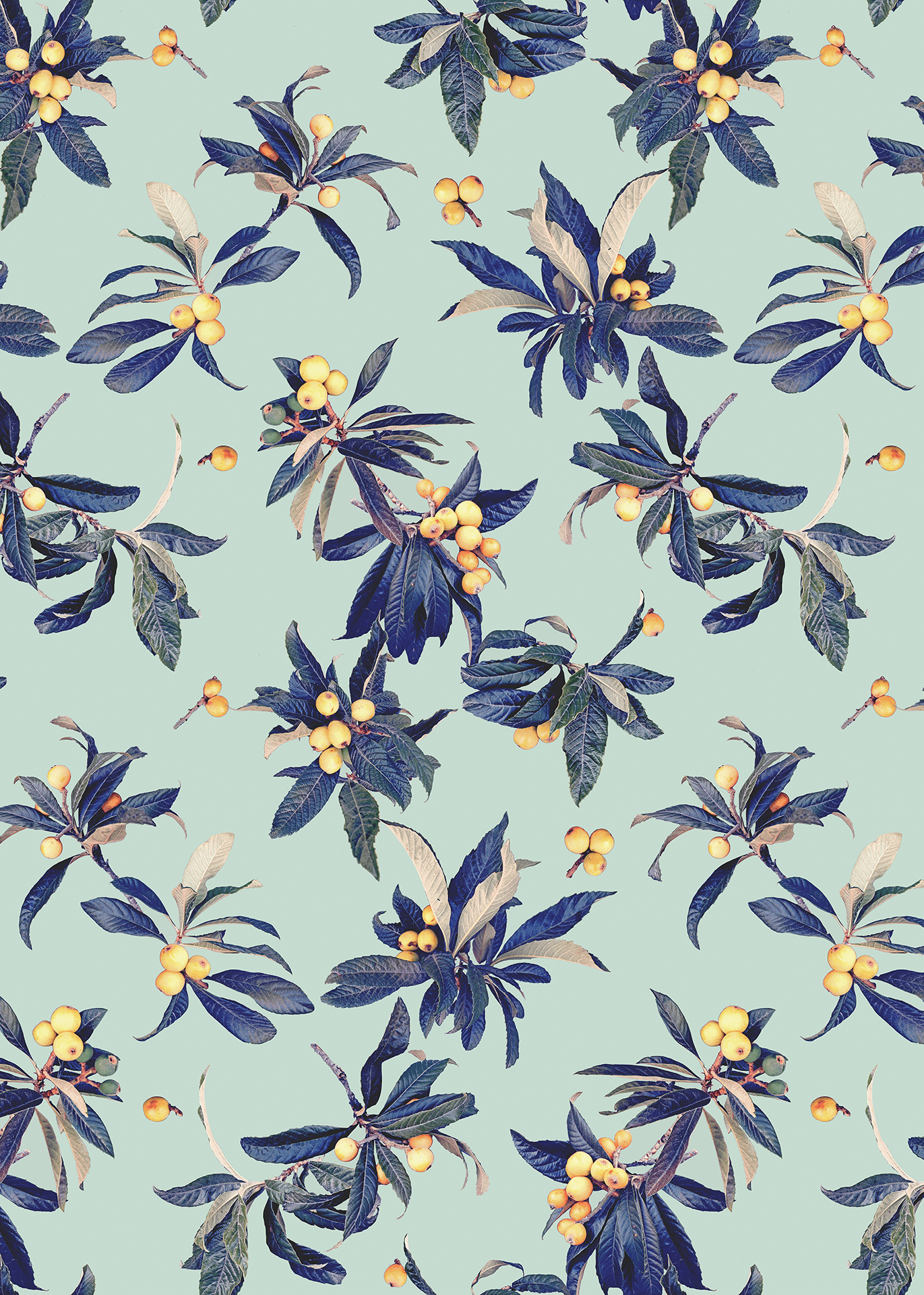 Loquat Love Wallpaper, mint - mosswell.us