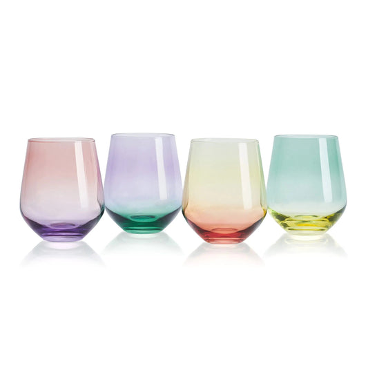 Mikasa Chroma Set of 4 Stemless Wine Glasses 13 Ounce - mosswell.us