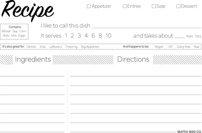 Modern Recipe Cards - mosswell.us